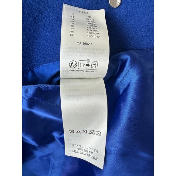 Louis Vuitton Blue & Grey Leather Varsity Jacket - Picture 6 of 8